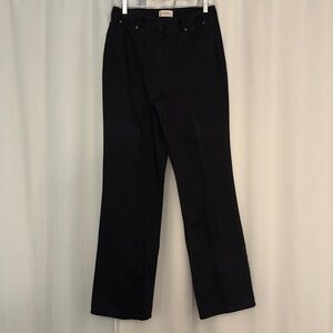Talbots Women’s Classic Black Straight Leg Cotton Pants, size 10